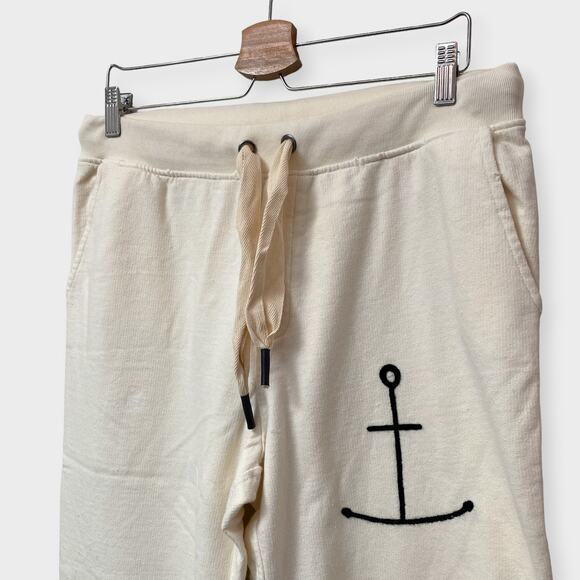 Sandrine Rose x Free People Cream Anchor Sweatpants Joggers - Picture 3 of 6